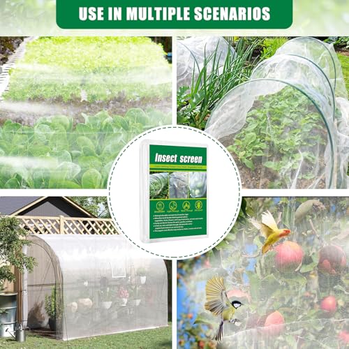10 X 33 FT Breathable Garden Mesh Netting Pest Barrier for Raised Beds - color: White Netting, size: 10x33ft