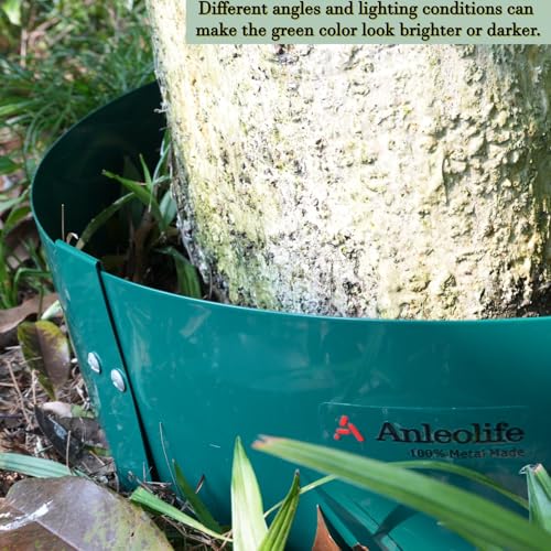 Anleolife 8-inch Green Steel Garden Edging - color: Green, style: 8 inch tall