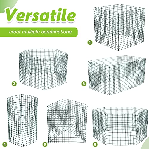 Zubebe 10 Pack Small Wire Plant Protectors Mesh, Thickness 1mm, Dark Green - color: Dark Green, size: Thickness 1mm