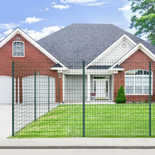 Green Metal Fence Post, Splicing 6 feet, T Post for Garden Fence, 8-Pack - color: Green, size: 6 FT- 8PACK-GREEN SPLICING
