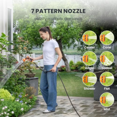 Giraffe Tools Ground-Mounted Retractable Garden Hose Reel,1/2" x 82FT - color: 1/2 Inch, size: 82 FT