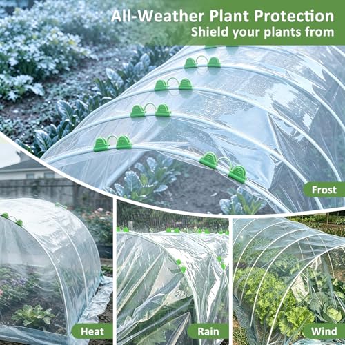 Greenhouse Hoops for Raised Beds, 36Pcs Fiberglass Garden Hoops Grow Tunnel - size: 36 Pcs