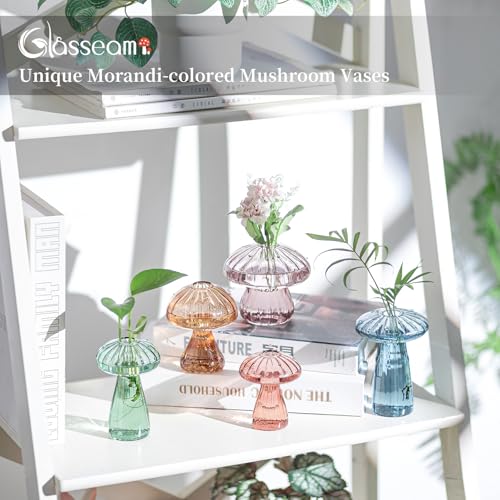 Glasseam Glass Plant Propagation Stations: 10Pcs Mushroom Propagation Vases - color: Colorful, size: 10Pcs
