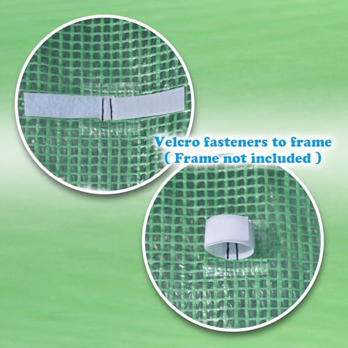 Replacement Greenhouse Cover for Walk in Greenhouse Frame Green House Top Cover (Frame NOT Included) (26 x 10 x 7 ft) - size: 26 x 10 x 7 ft