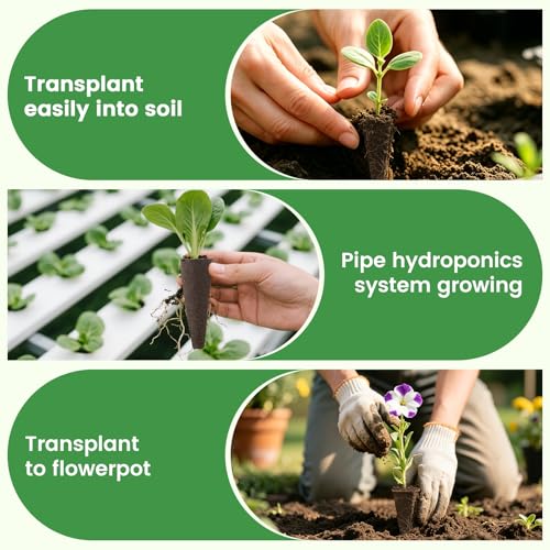 Hydroponic Pods Kit, Compatible with AeroGarden, 241Pcs - size: 240pcs-120Grow Sponges, 120Labels & 1 Tweezers