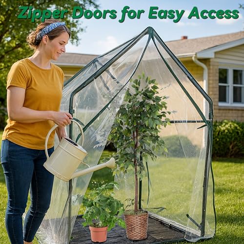 Gardzen Mini Greenhouse with Waterproof Bottom 36.2"(L) x36.2(W) x59.5(H) - size: 36”(L) x36”(W) x59”(H)
