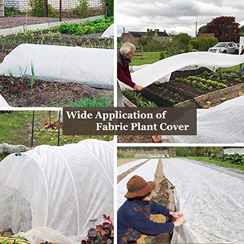 Plant Covers Freeze Protection 10 ft x 10 ft Floating Row Cover 0.9oz/yd² Garden Fabric Plant Cover for Winter Frost/Sun Pest Protection (10FT X 10FT) - size: 10'x10'-rectangle