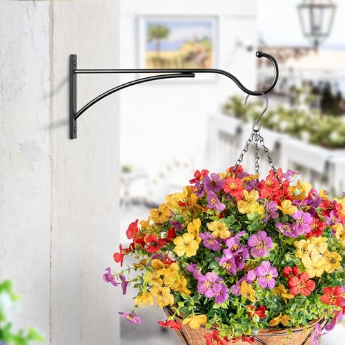 saffruff 11 Inch Heavy-Duty Metal Plant Hanger Hooks, Outdoor, Matte Black - size: 11 in, 1 pk