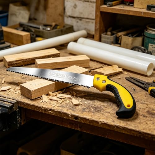 11 Inch 8T Hand Pruning Saw with Handle, Hand Saw for Wood Cutting