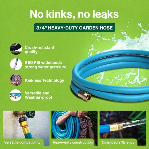 Aeromixer THE HOSE 3/4 Inch Garden Hose 5 Ft Heavy Duty Water Hoses - size: 3/4" x 5', style: 1 Pack