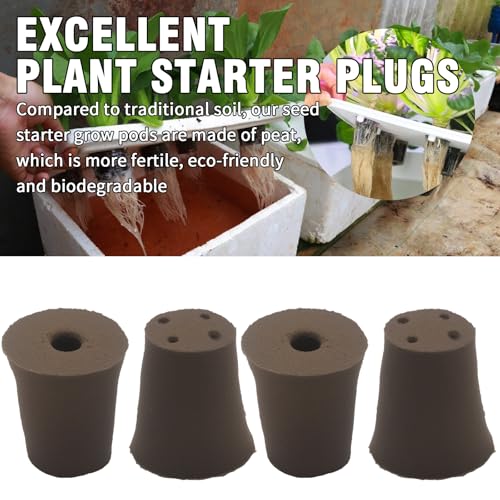 60Pack Grow Sponges, Seed Starter Plugs for Seeds and Cuttings, Suitable for Hydroponic Systems and Soil Cultivation for Indoor and Outdoor Plant Rooting Herbs Vegetables Cultivation Planting Sponges