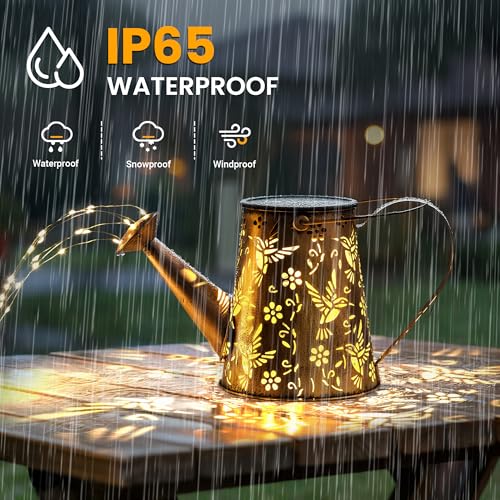 Solar Watering Can Hanging Lantern, Outdoor Decor Gift - size: Large - 1 Pack