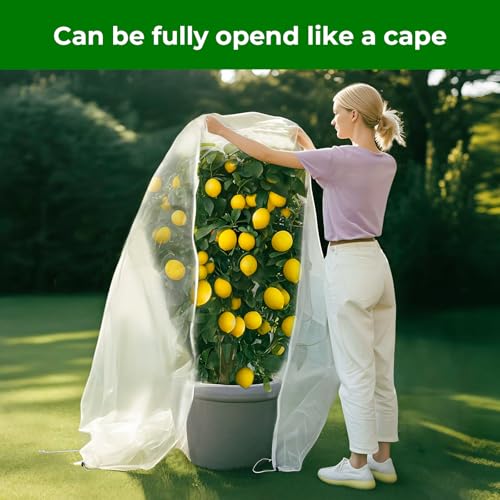8'x8' Fruit Tree Netting with Zipper & Drawstring(2 Pack) - size: 8'x8' Tree Bag
