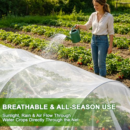 10×35 FT Garden Netting, Ultra Fine Mesh Pest Barrier, Plant Covers Row Cover for Vegetables Fruits Flowers, Greenhouse Raised Bed Screen Protect Plants from Birds Bugs - size: 10×35FT