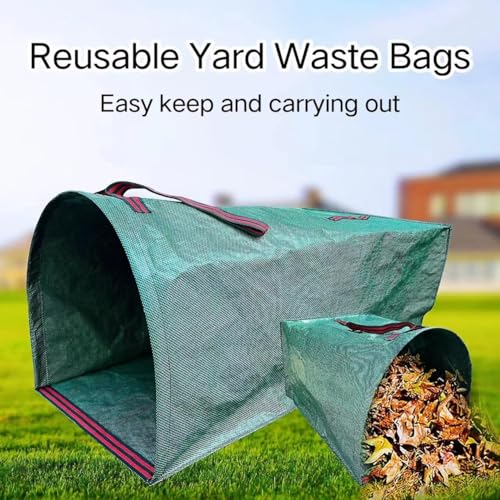 2-Pack 40-Gallon Heavy-Duty Reusable Yard Waste Bags with Gloves - style: 2 PACK leaf bags With Gardening Gloves