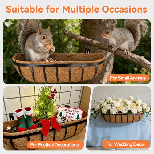 Halatool 36" Coco Liners for Planters, 3Pcs Coconut Liners for Window Boxes - size: 36in