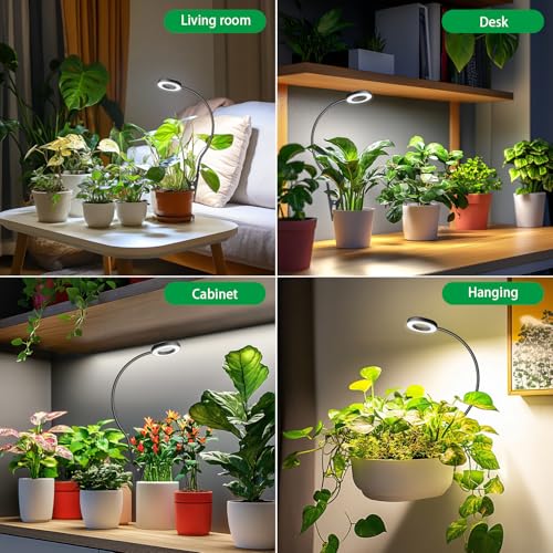 Plant Light Clip on, White 2 Pack, 96 LED Full Spectrum, Use Desk - color: White, size: 2 Pack