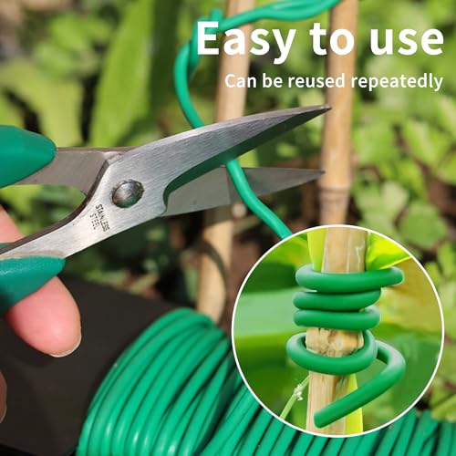 SooGree Plant Ties, 16.4 Feet Soft Twist Garden Ties for Supporting Climbing Plants, Flexible Wire for Tomatoes, Vines, Outdoor Climbing, Vegetables & Office Home Organization(Diameter 2.5mm) - size: 2.5MM*10M