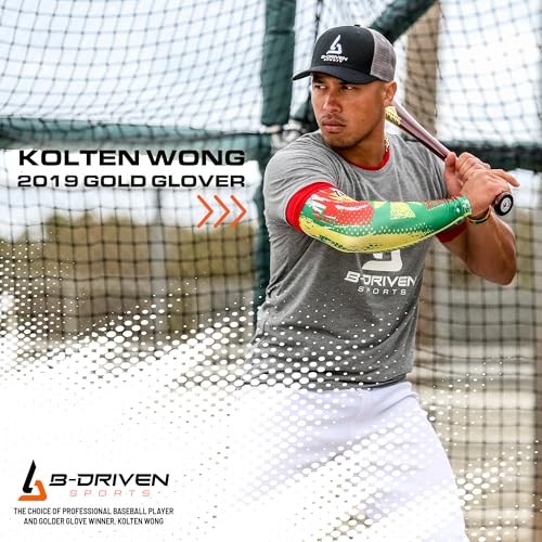 B-Driven Sports Sleeve Pro-Fit - Patriotic Arm Sleeve - USA, Cuba, Mexico, Israel, Canada, Venezuela, Dominican Rep. - Single - color: Dominican Republic, size: XXX-Small (Youth Standard)