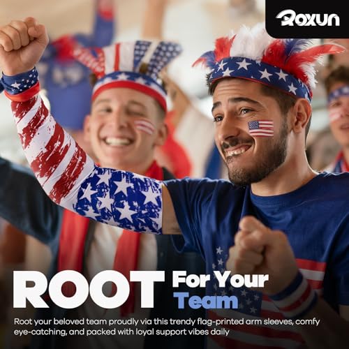 ROXUN Arm Sleeves Cooling UV Sun Protection Sport Compression for Men Women - color: 2 Pairs Mexico Flag-2
