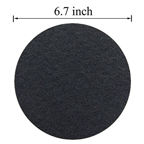 6.7inch Charcoal Filters for Kitchen Compost Bin Pail Replacement Filter Countertop Home Bucket Refill Sets, Round