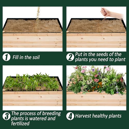 1PCS Raised Garden Bed Liner Fabric Raised Garden Bed Breathable Drainage Rectangle Grow Bags with Handles Fabric Garden Bed for Outdoor Garden Bed Holds Soil - 6ft x 3ft x 1ft - style: 6x3x1ft 1PCS