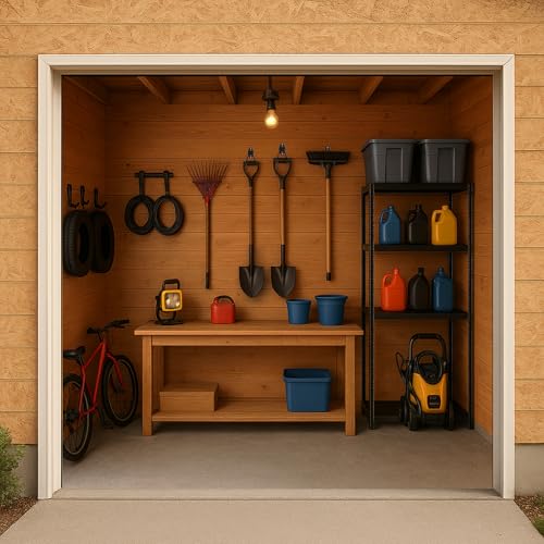 8 Pack Garage Hooks Heavy Duty, Garage Tool Organizer Wall Mount - color: 8 Pack/Black