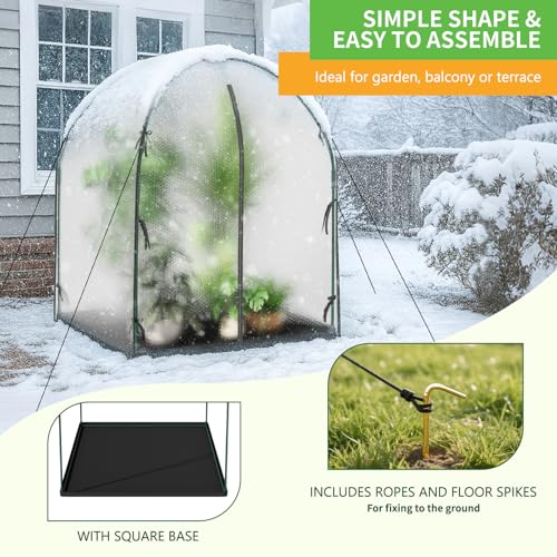 DoCred Greenhouse for Outdoors, 59x59x75 Inch Mini Greenhouses Tent - size: 59x59x75 Inch
