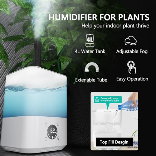 Upgrade Integrated Auto Grow Tent Kit Complete Kit, S1000 LED Grow Light, 32"x32"x64" Grow Tent, 4“ Ventilation with Inline Fan, Carbon Filter, Irrigation Kit, Humidifier and Clip Fan - size: 32"X32"X64"