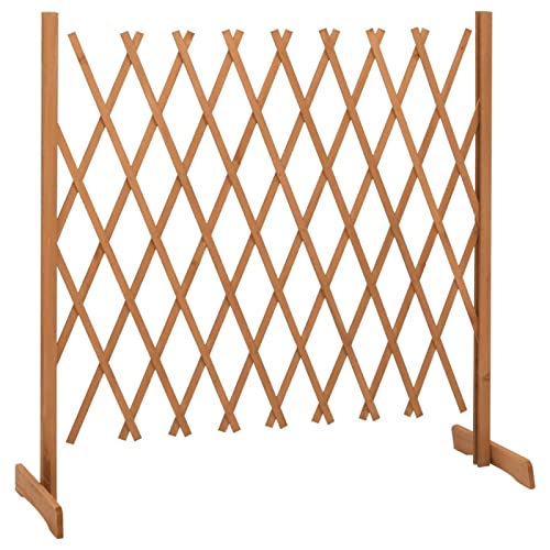 Gecheer Garden Trellis Fence, Expandable Design Solid Firwood Panel, 70.9in x 39.4in, for Garden Border and Climbing Plants Support