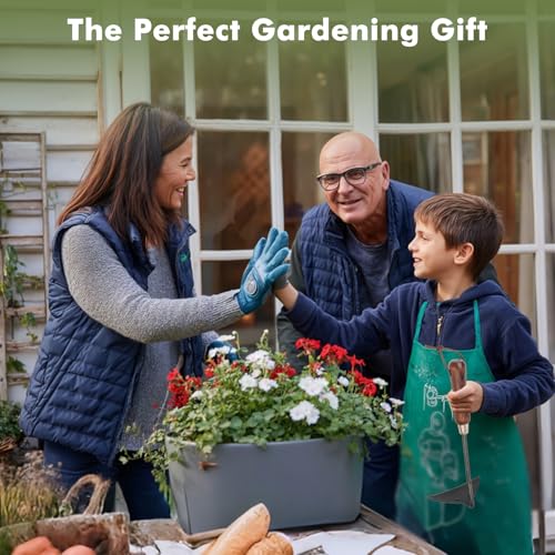 RESTMO Garden Hoe, Heavy Duty, Digging, Planting, Weeding, Brown - size: Triangle Garden Hoe