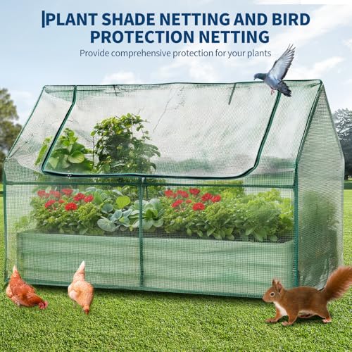 Garvee 6x3x1 FT Raised Garden Bed with PE Cover & Self-Watering System - color: Beige W/ Pe Cover, size: 6x3x1 ft