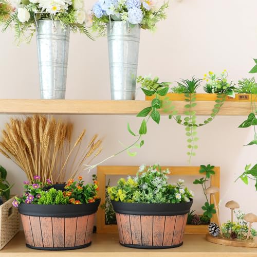 Layhit 6 Pcs Wall Hanging Planters, 10 Inches, Brown - color: Brown, size: 10 Inches