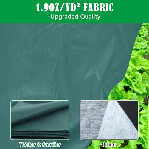 10X50 Ft Plant Cover Freeze Protection, 1.9oz/Yd² Thick Frost Cloth Blanket - size: 1.9oz-10x50FT