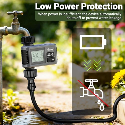 360° Adjustable Drip Irrigation System with 16 Nozzles & Water Timer - size: 50FT