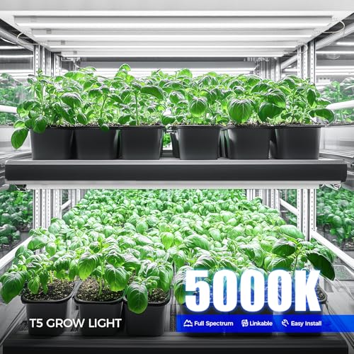 Barrina T5 Grow Lights, 3FT 128W (8 X 16W), 5000K Grow Lamp, 8 Packs, White - color: White, size: 3FT-White Cover