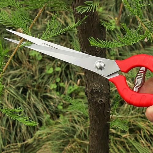Stainless Steel Garden Snips and Herb Scissors, Flower Shears for Cutting Fresh Flowers with Comfort Grip Handles, Pruning Snips for Home Garden