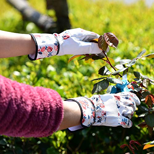 Vgo... Gardening Gloves for Women, Goatskin leather,Puncture Resistant Palm and Fingertips,Touchscreen(GA3561) - size: Small(Pack of 1)
