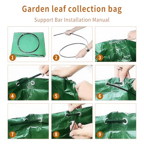 150 Gallon Oversized Reusable Yard Waste Bags, Leaf Bags for Lawn Cleanup