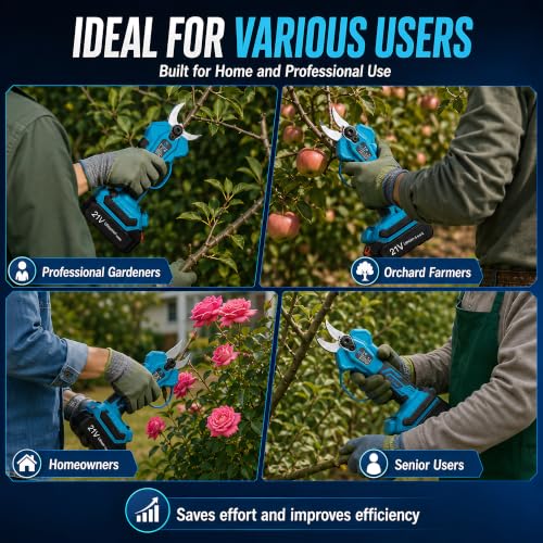 Cordless Electric Pruning Shears, 32mm Cutting Capacity