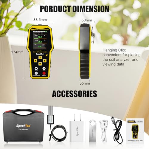 7 in 1 Soil Tester, Digital NPK Tester, Soil Test Kit ±1% High Precision