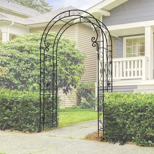 Sturdy Metal Garden Arch with Rust-Resistant Finish,Garden Abor-88 H*51" L - size: 88"(H)*51"(L)*17"(W)