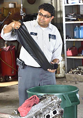 Aluf Plastics 60 Gal Black Coreless Roll Trash Bags, E-Z Tie (Pack of 100) - style: 55-60 Gal, 1.25 Mil Equiv, 100 Count