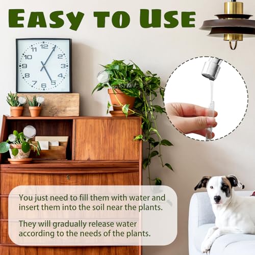 10 Pcs Plant Watering Cans,Plant Watering Globes,Plant Self-Watering Bulbs,Plastic Plant Automatic Water Devices for Indoor Outdoor Potter Plants - size: Clear-6Large4Small