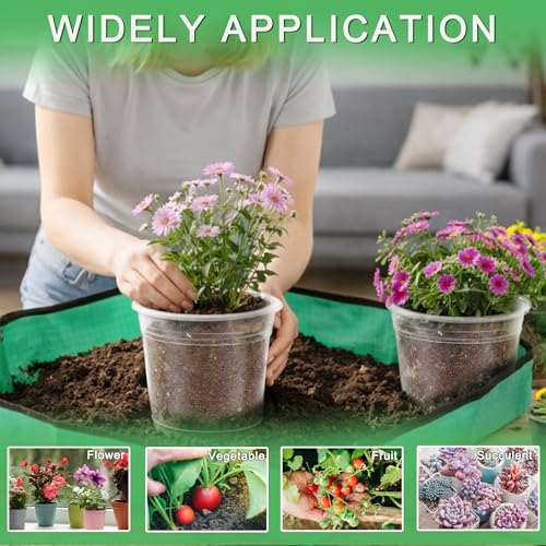 12PCS 5.75/7/8/10 in Clear Nursery Pots with Drainage Plant Pots