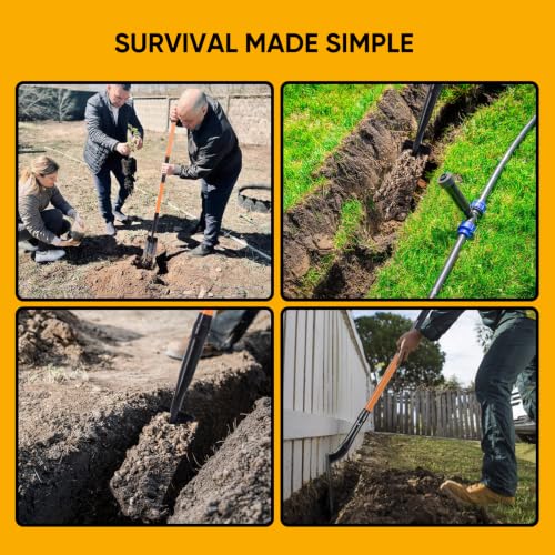 Professional Garden Shovel, Ergonomic Design - style: Trenching Shovel