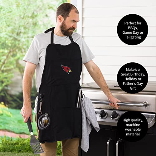 Team Sports America NFL Ultimate Grilling Apron with Bottle Opener and Insulated Beverage Holder, Adjustable Straps Men Women - color: Arizona Cardinals