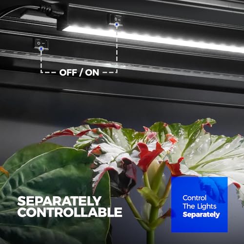 Barrina T5 Plant Lights, 3FT 128W (8 X 16W), 5000K, 8 Packs, Black Cover - color: White, size: 3FT-Black Cover