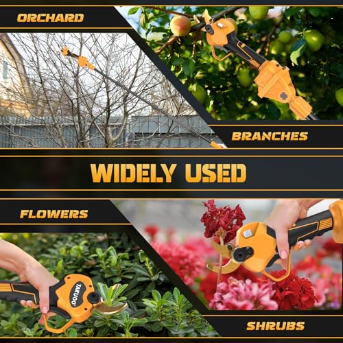 Takuoo Electric Pole Pruner, 1.6" Crodless Pruning Shears for Tree Trimming
