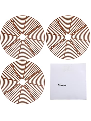 Sawysine 3 Pcs Plant Pot Grid Cover from Animals, Coffee, 11.8 in - color: Coffee, size: 11.8 In